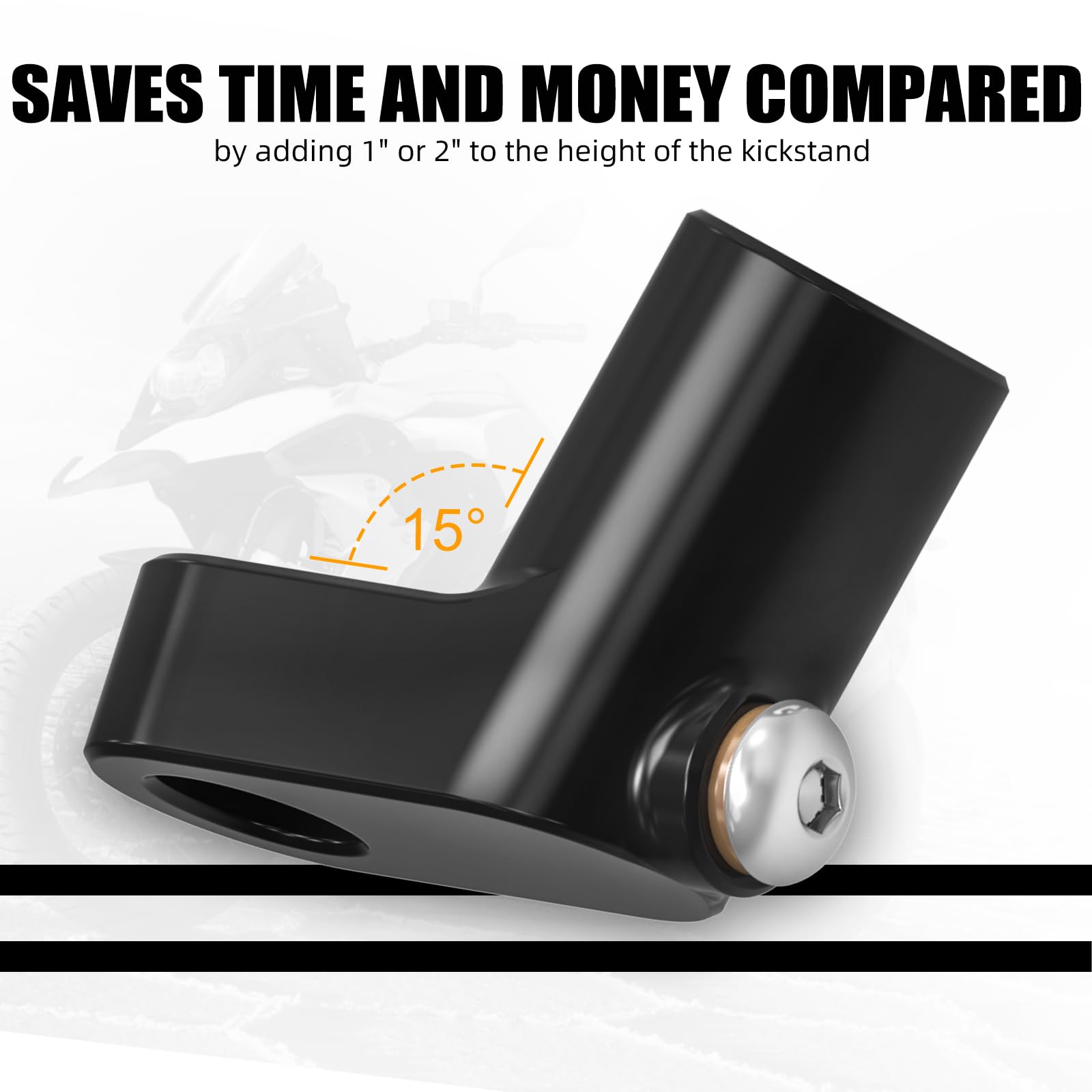 NICECNC Estensione per tubo frizione idraulica nera compatibile con BMW R1300GS, R1250GS, R1200GS Adventure, R nineT Pure, K1600B, alluminio, anodizzato, linea frizione prolungata, vedi montaggio