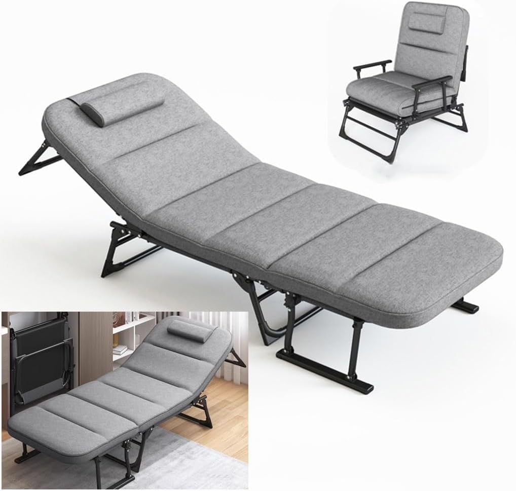 Meneflix Folding Sofa Bed Cot with Mattress & Pillow,Portable Folding Guest Bed or Adults,Foldable Bed with Frame, Sleeping Bed Cot for Adults (B0D2R2GFF7) Amazon Price History, Amazon Price Tracker