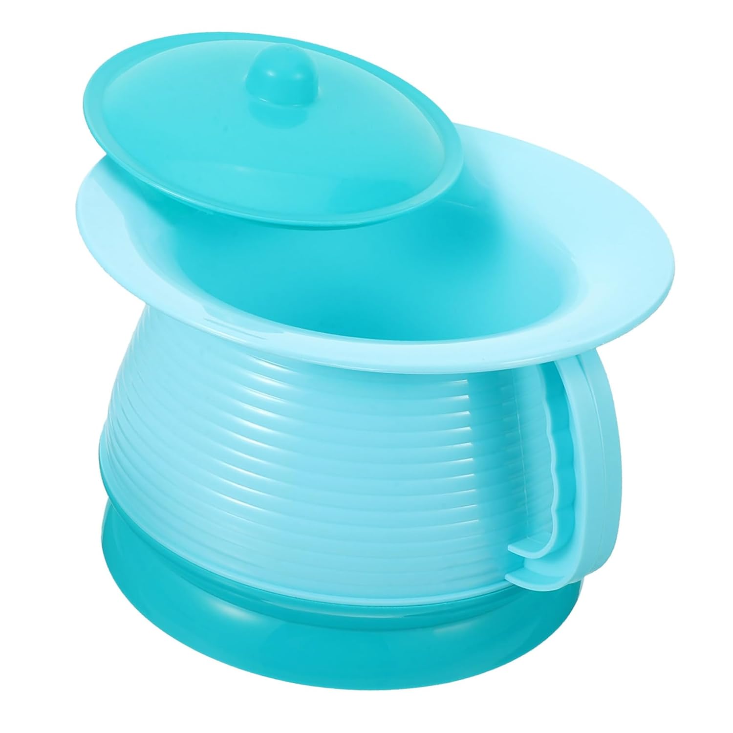 Portable Chamber Pot with Handle and Lid Lightweight Plastic Urine Pot for Pregnant Women Elderly Easy-Clean Bedside Urinal Bucket for Travel Camping and Home Use