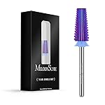 MelodySusie Professional 5 in 1 Nail Drill Bits, 3/32\'\' Carbide Tungsten Multi-function Bits, Suitable for Manicure Pedicure Cuticle Gel Polishing, Technicians Bits, Purple, Series Bit-M, Medium