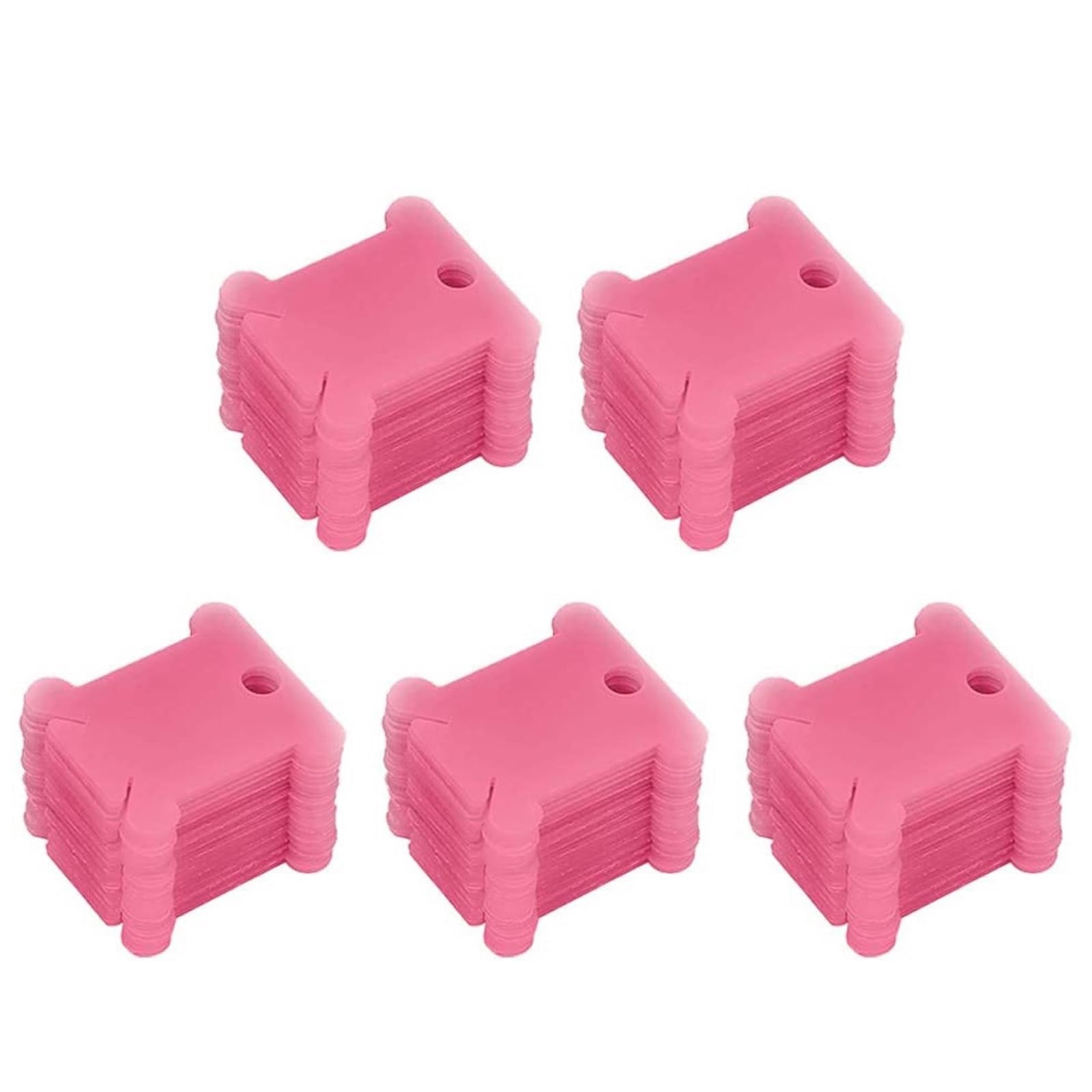 Obrót maszyny do szycia, Plastikowe szpulki nici dentystycznej 500 szt. Wielokolorowy haft Cross Stitch Nici Craft Organizer(Roze)