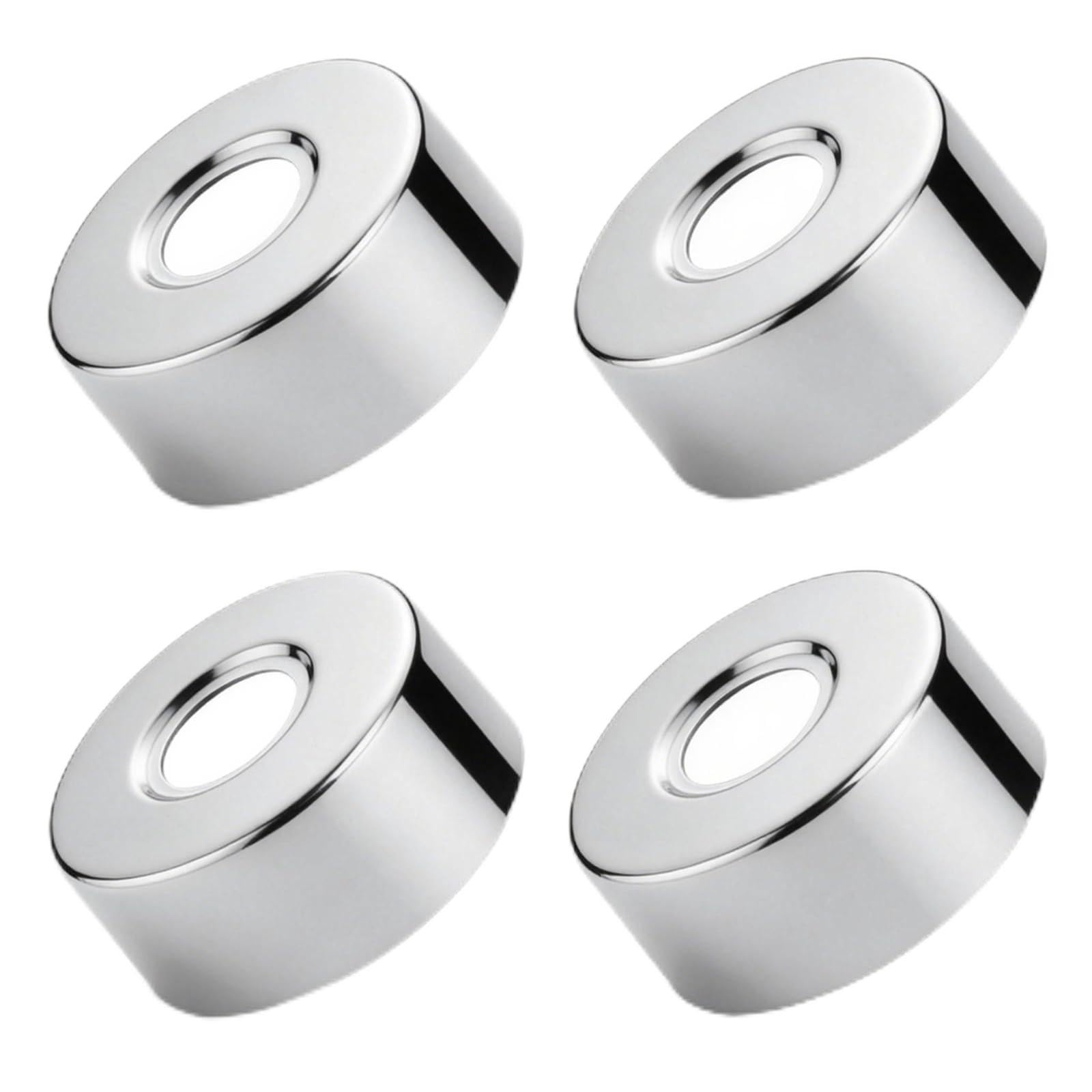 4 Piezas Rosetón Acero Inoxidable (3/4) Ø 27 mm x Ø 66 mm x altura 30 mm, Grifo Rosetón Interior, Acabado Para Grifos De Ducha Y Agua Caliente Grifo De Pared