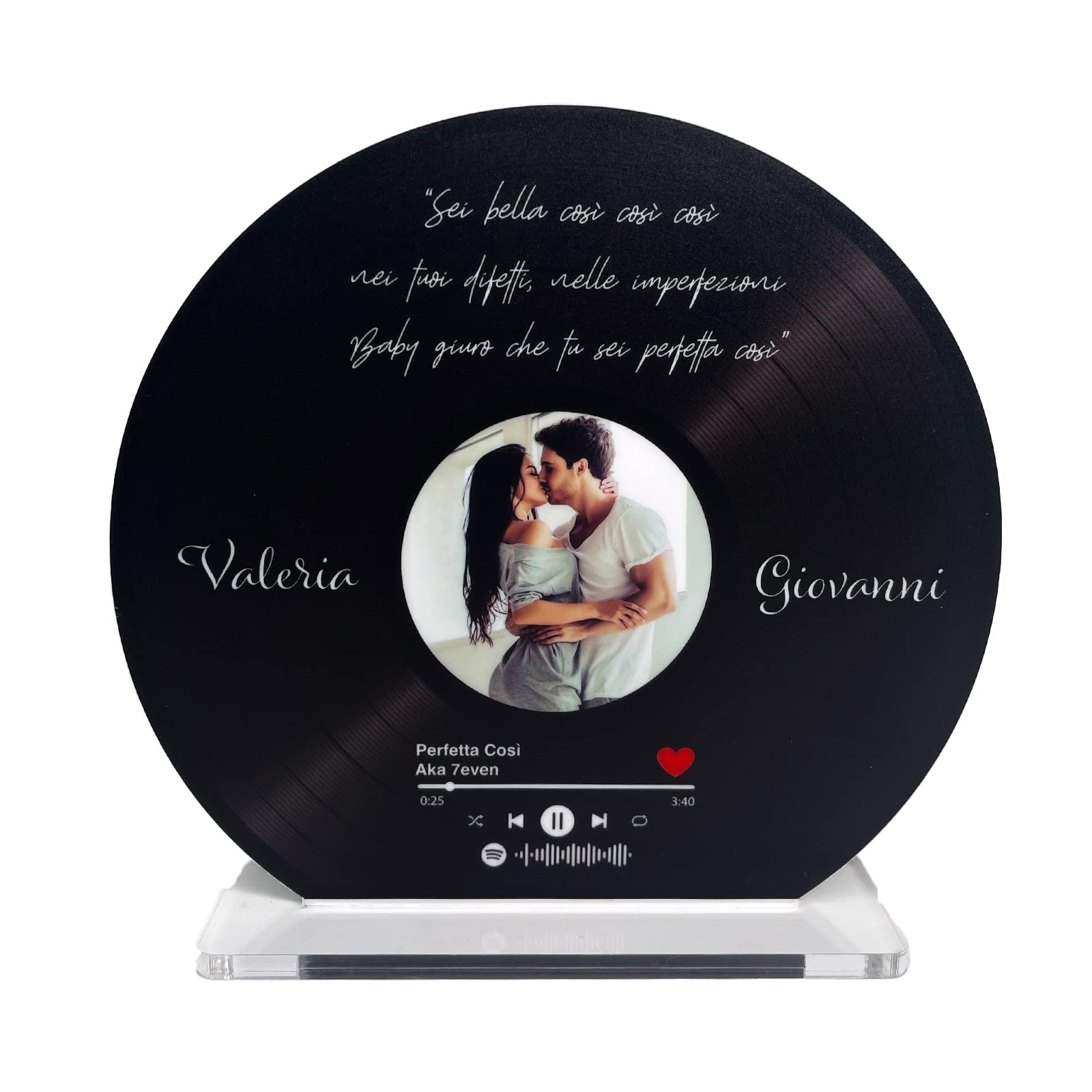 Targa con spotify codice SAN VALENTINO canzone PERSONALIZZATA