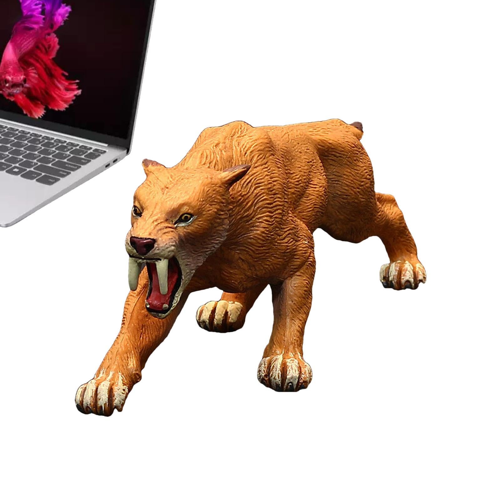 Smilodon Realistic Toy - Sabre Tooth Tiger for Children, Educational Prehistoric Figure, Realistic Animal Reproduction | Antique Educational Learning Toy