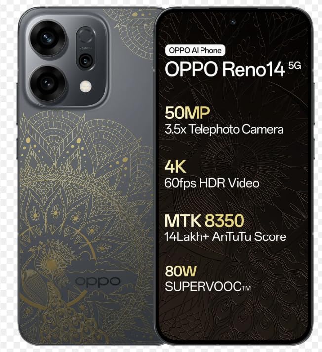 Image of OPPO Reno14 5G (Gold, 8GB RAM, 256GB Storage) with No Offers