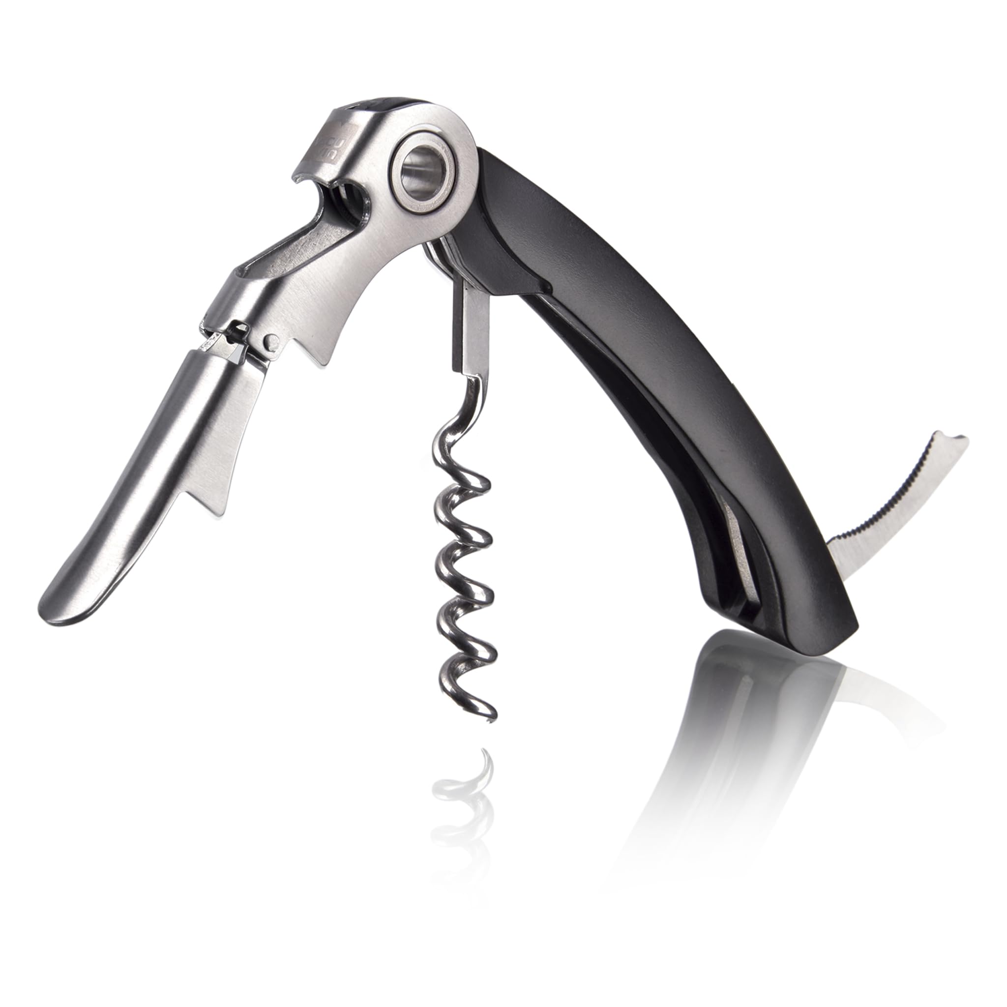 Vacu Vin Corkscrew Double Hinged, Silicone, Black