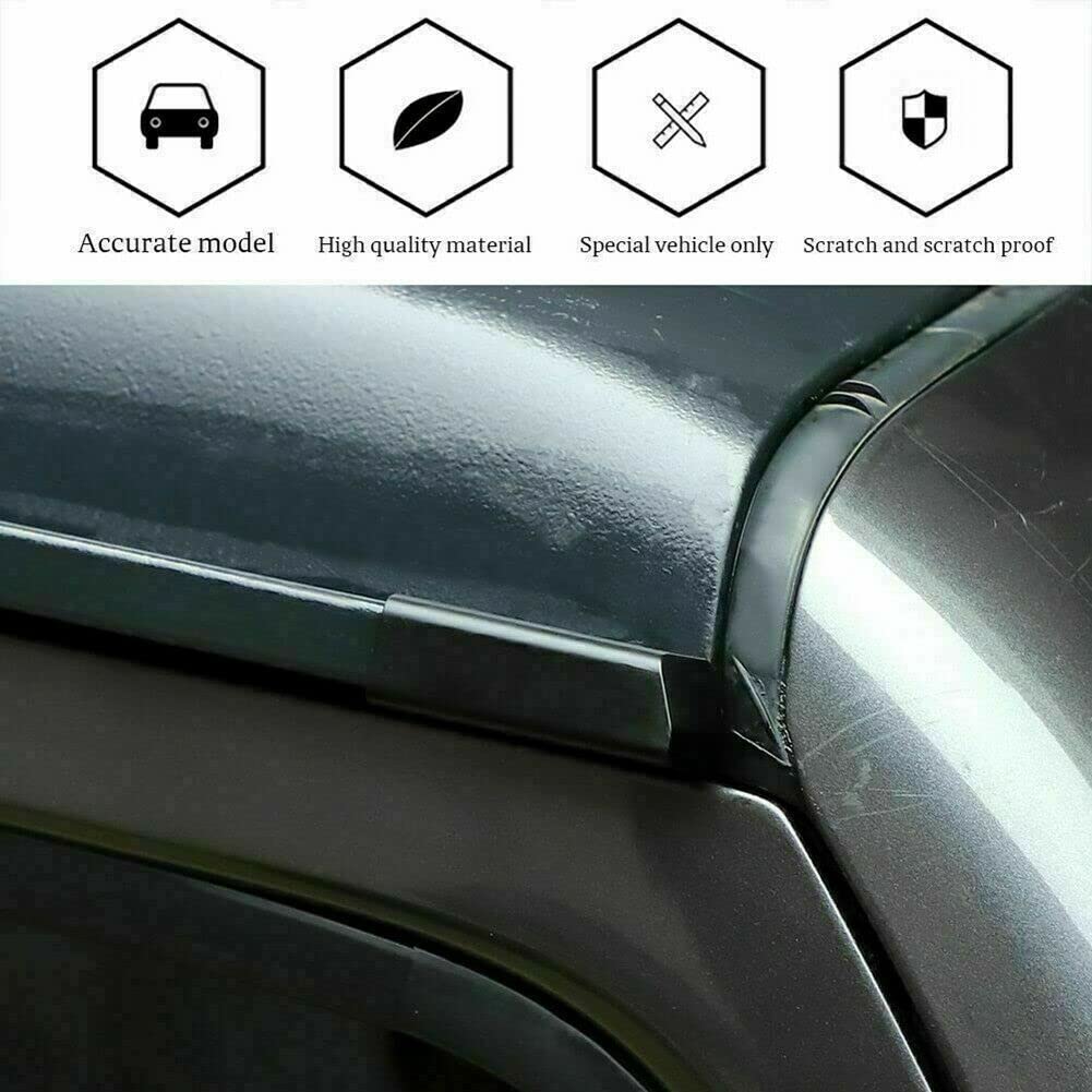 Rain Driverter Regenrinne Hardtop ABS Regenwasserabweiser für 2018-2021 Jeep Wrangler JL JLU & Gladiator JT, Außenzubehör
