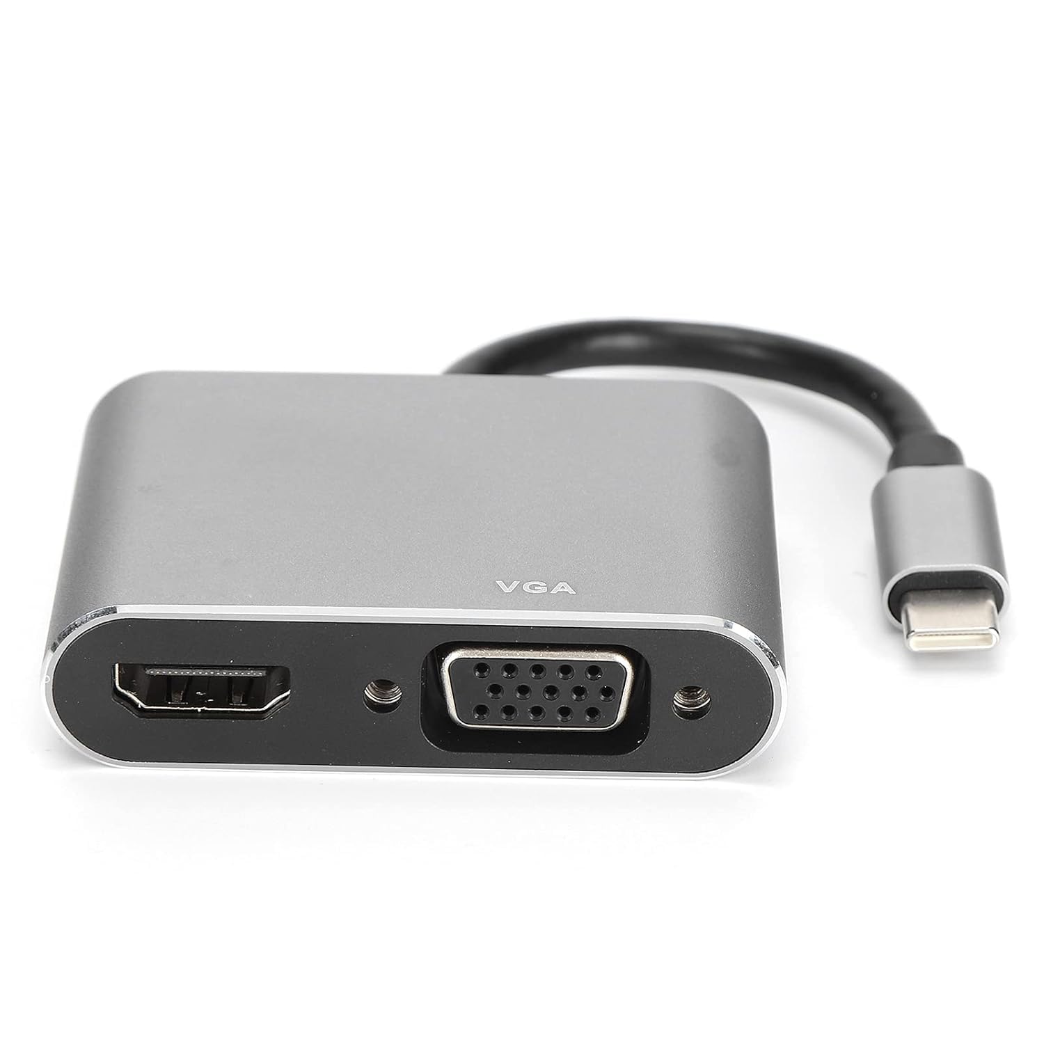 nexsa usb c to hdmi/vga adapter, 2 in 1 usb 3.1 type c to vga/hdmi adapter 4k uhd, support hdmi vga simultaneously, male to female multi-display video converter - no need driver