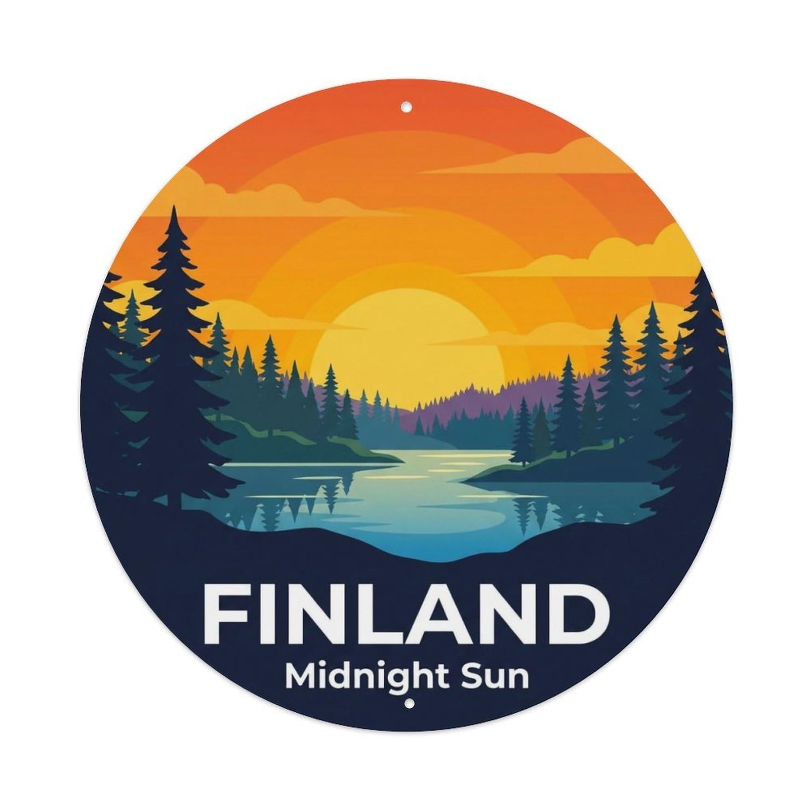 Vintage Travel Finland Clear Vintage Metal Tin Sign Plaque