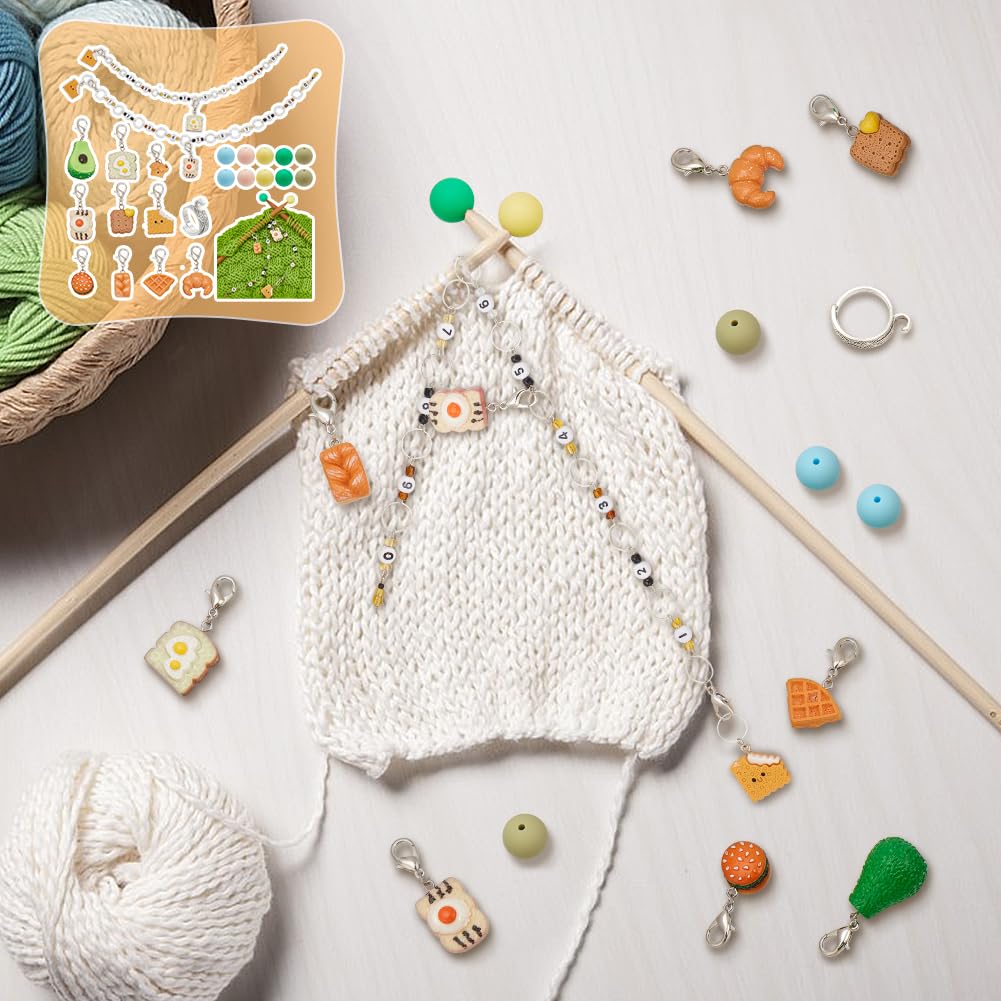 NBEADS 35-teiliges Strickzubehör-Set – Inkl. Maschenmarkierer, Reihenzähler & Nadelstopper