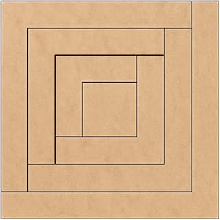 Wooden Barn Quilts | Unfinished Wood Quilt Block Painting Sign | DIY Painting Craft Kit for Adults | Farmhouse Wall Art and Quilting Decor (9 inches, Log Cabin)