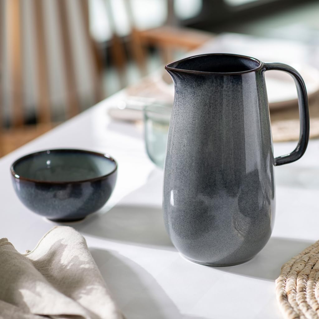 Villeroy & Boch like. by Lave Gris Suppenschüssel 4er Set, Graue Bowl Aus Steingut, Müslischale, Suppenschale, Spülmaschinensicher, Mikrowellengeeignet