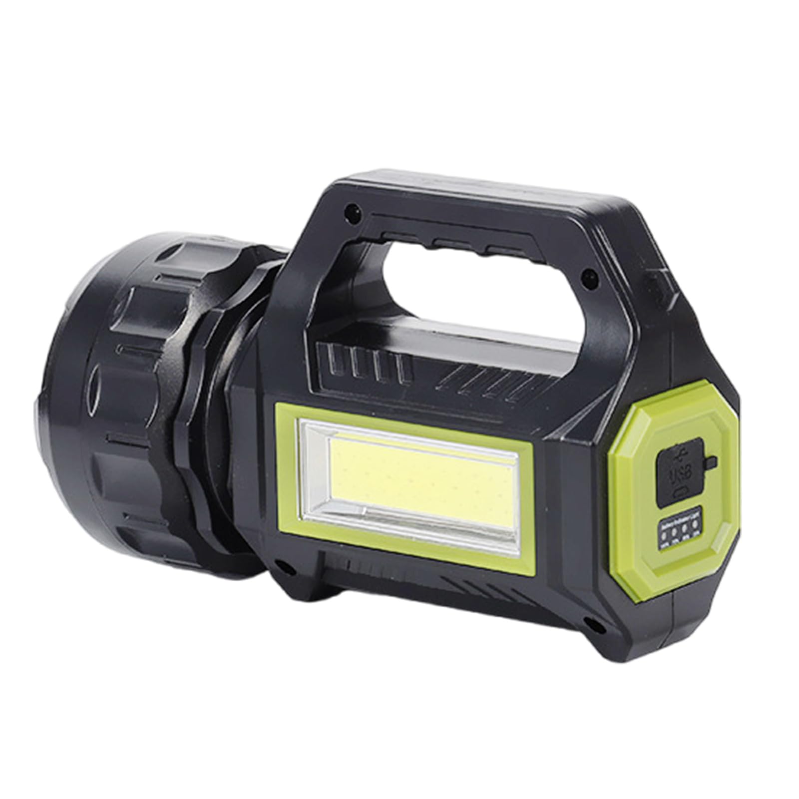 Hsioluted Solar Flashlight Rechargeable Outdoor Waterproof Spotlights LED Work Light Searchlight Light for Camping Emergencies Outdoor Torch