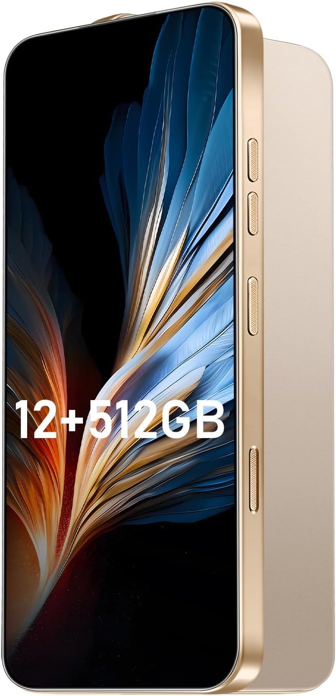 16PROMA X Smartphone New Upgrade 12GB+512GB/6.99" Display 68+108MP Zoom Camera,Tempered Glass Finish, 7000mAh Android 14 Smartphone (Desert Titanium)