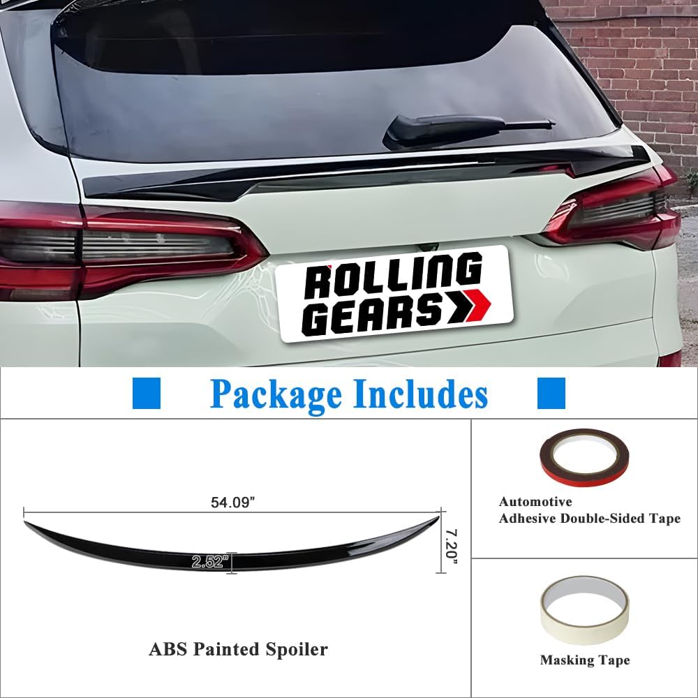 X5 Rear Spoiler Compatible with 2019-2026 BMW X5 G05 and X5M F95 Trunk Spoiler, Gloss Black Finish MP Type