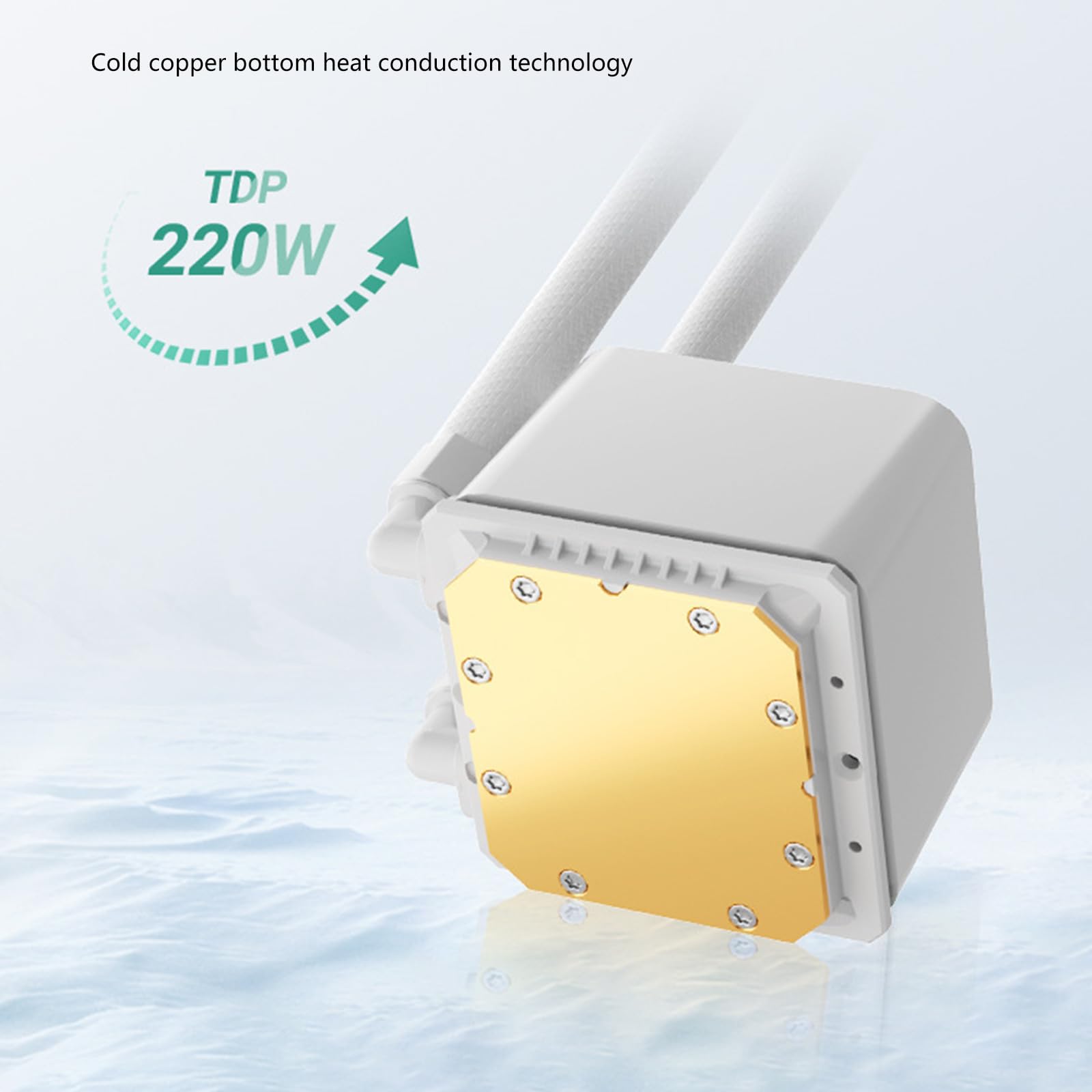 Enfriador de agua para escritorio ARGB 5V3pin doble ventilador ajustable de 4 pines CPU ventilador de refrigeración por agua para múltiples plataformas eficiente