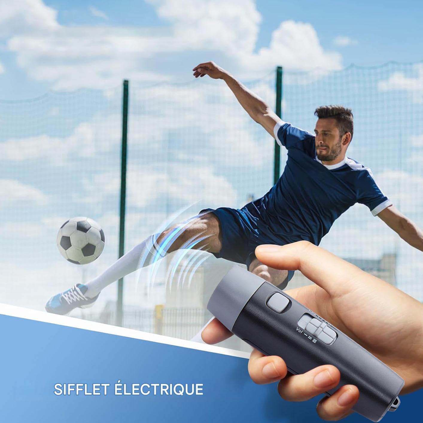 Générique Fischietto elettrico per insegnanti, 3 volumi elevati, fischietto portatile da arbitro con cordino, per pallacanestro pallavolo, allenamento, campeggio, escursionismo, soccorritore