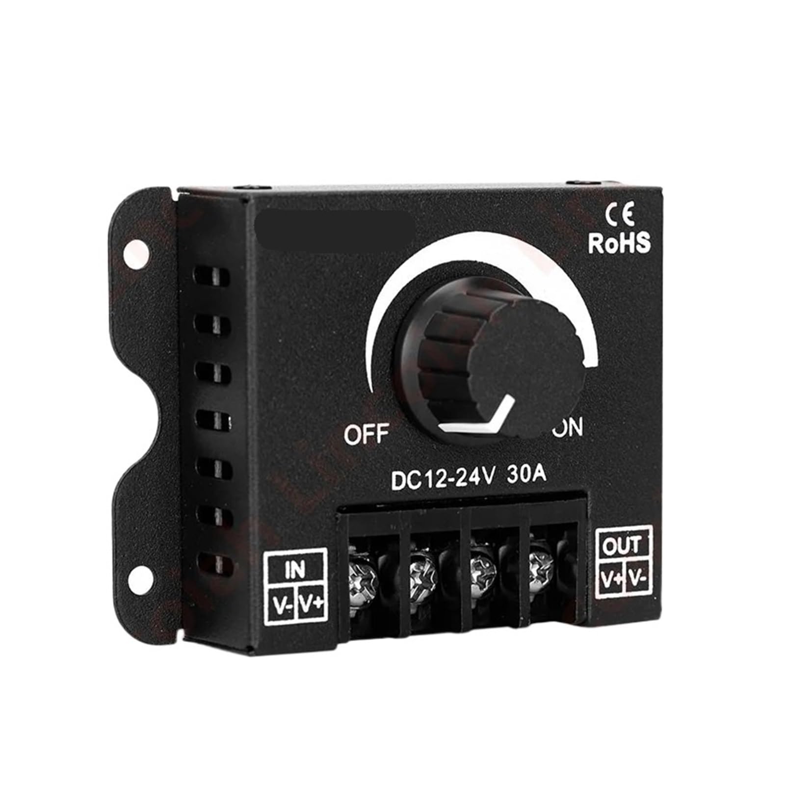 JJKKOZVQF DC 12V-24V LED Dimmer Switch 30A 360W Voltage Regulator Adjustable Controller