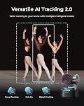 OBSBOT Tiny 3 AI-Powered Spatial Audio 4K Webcam, AI Tracking PTZ Camera | 1/1.28" Sensor, Tri-Mic, Voice & Gesture Control, 120FPS, HDR, Web Cam for PC, Laptop, Streaming, Meeting, Switch 2, etc.