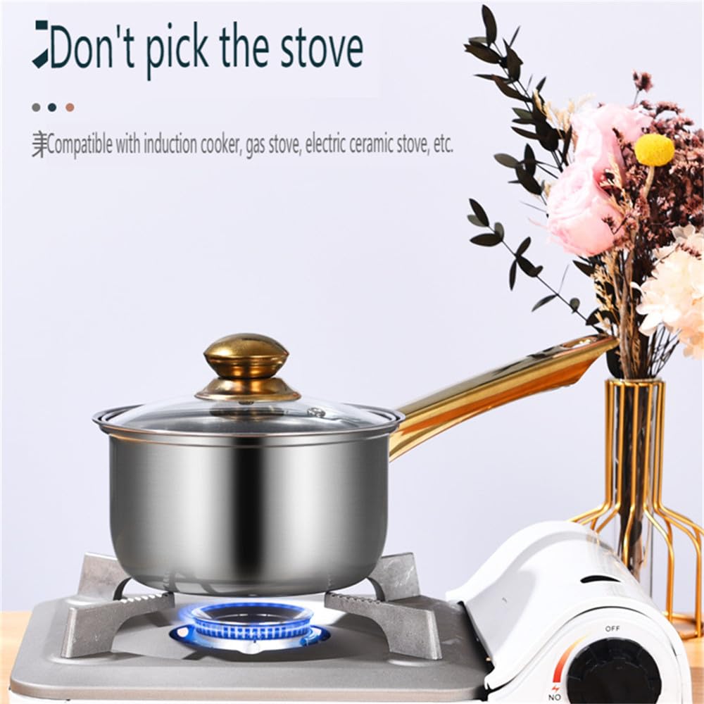 Set di Pentole in Acciaio Inossidabile da 12 Pezzi, 6 Tipi di Pentole da Cucina, Padella, Pentola per Zuppa, Pentola per Latte, Bollitore, Set di Pentole, Bollitore B, 12(Kettle B-12 pc)