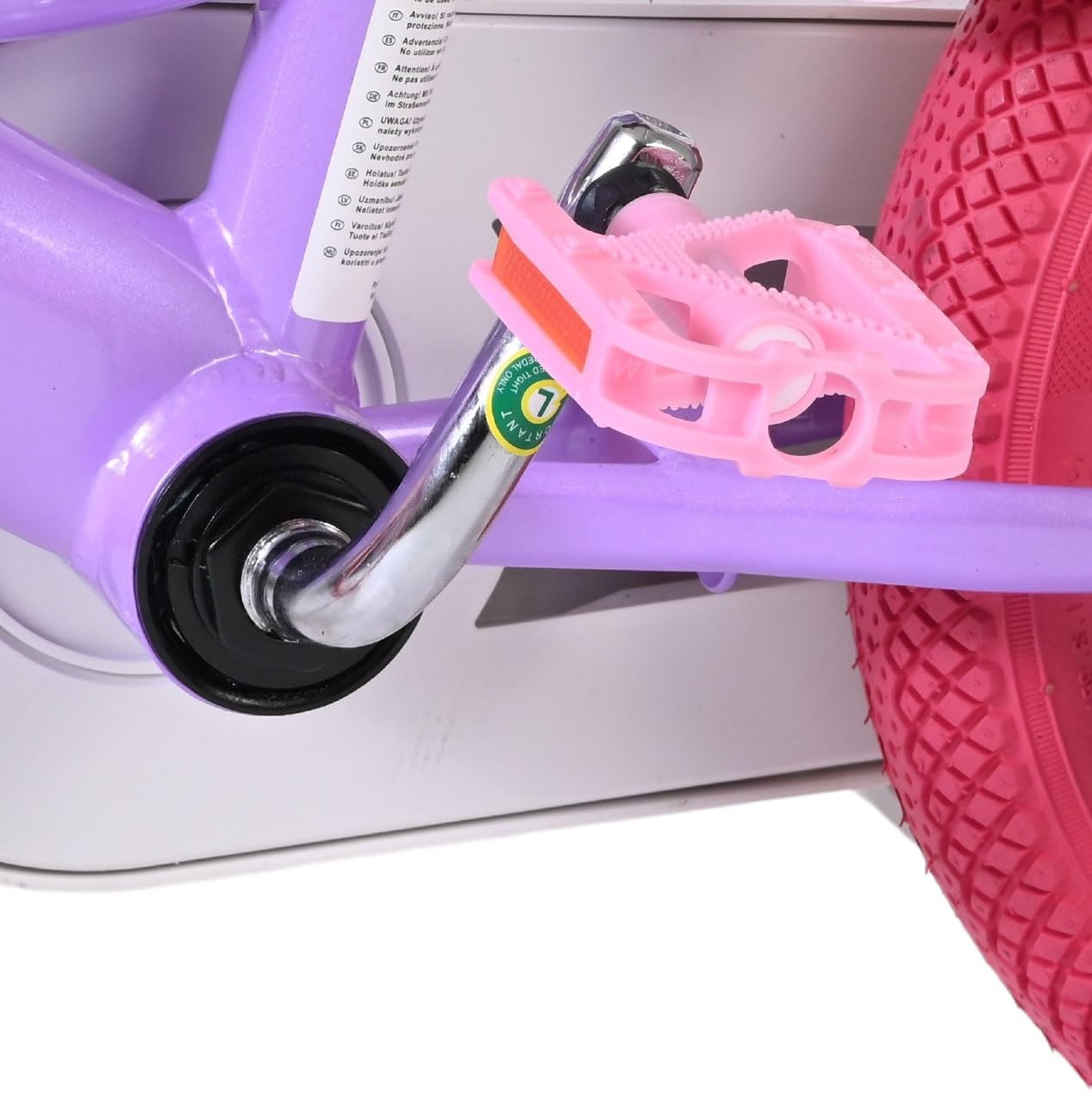 Volare Kinderfahrrad lila mit Einhorn-Sitz & rosa Felgen | Rücktritt & Handbremse | Stützräder | 3–5 Jahre | Robuste Reifen | Leicht montierbar | Geschenkidee