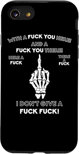 Vista 46 de Funda para iPhone 13 Pro Max Skeleton Middle Finger F You Pun Humor para adultos