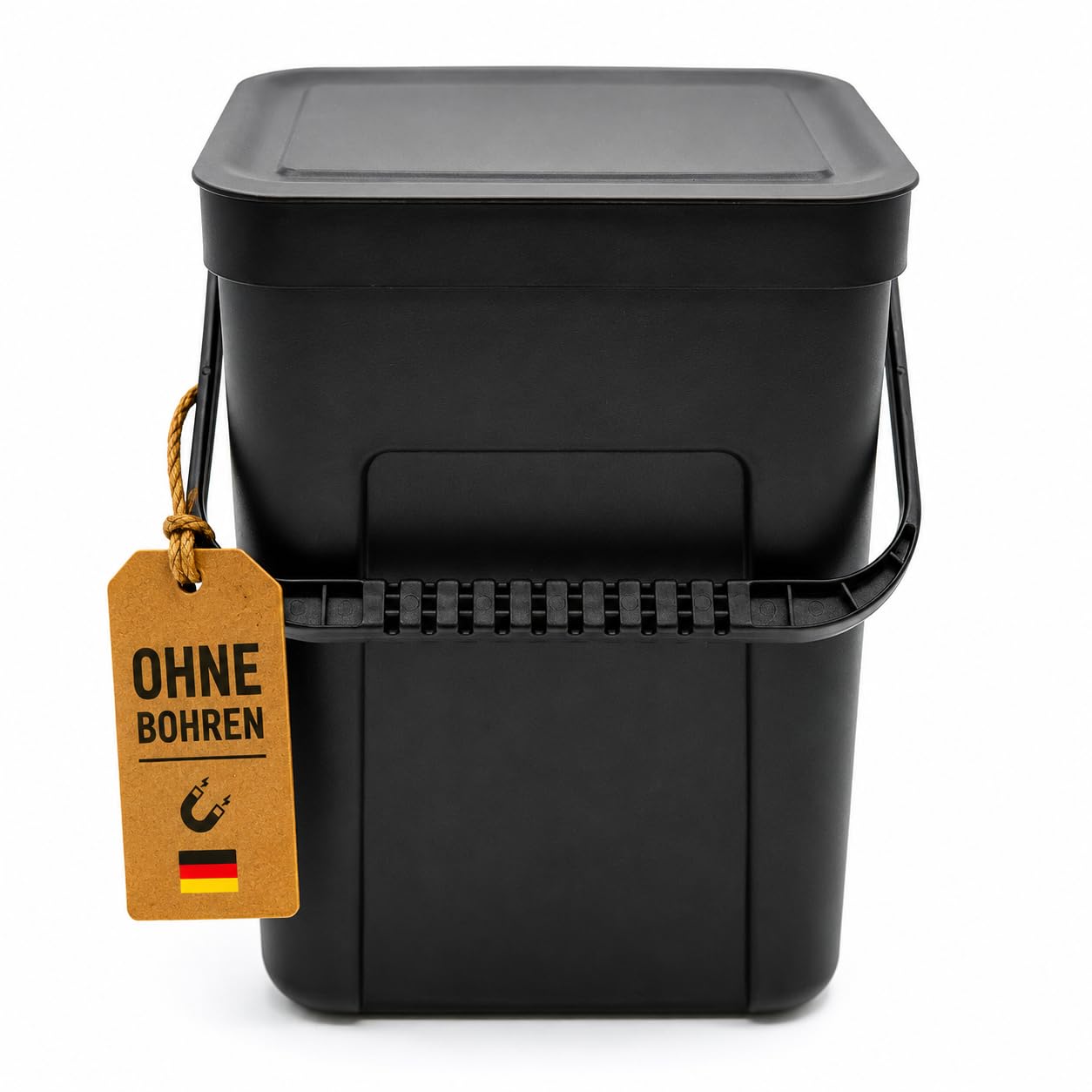 Campnetic Magnetischer Camping Mülleimer 16 Liter | 8L Variante verfügbar, Mobiler Abfalleimer für Camper, Van & Wohnmobil, Wetterfester Müllbehälter, ohne bohren