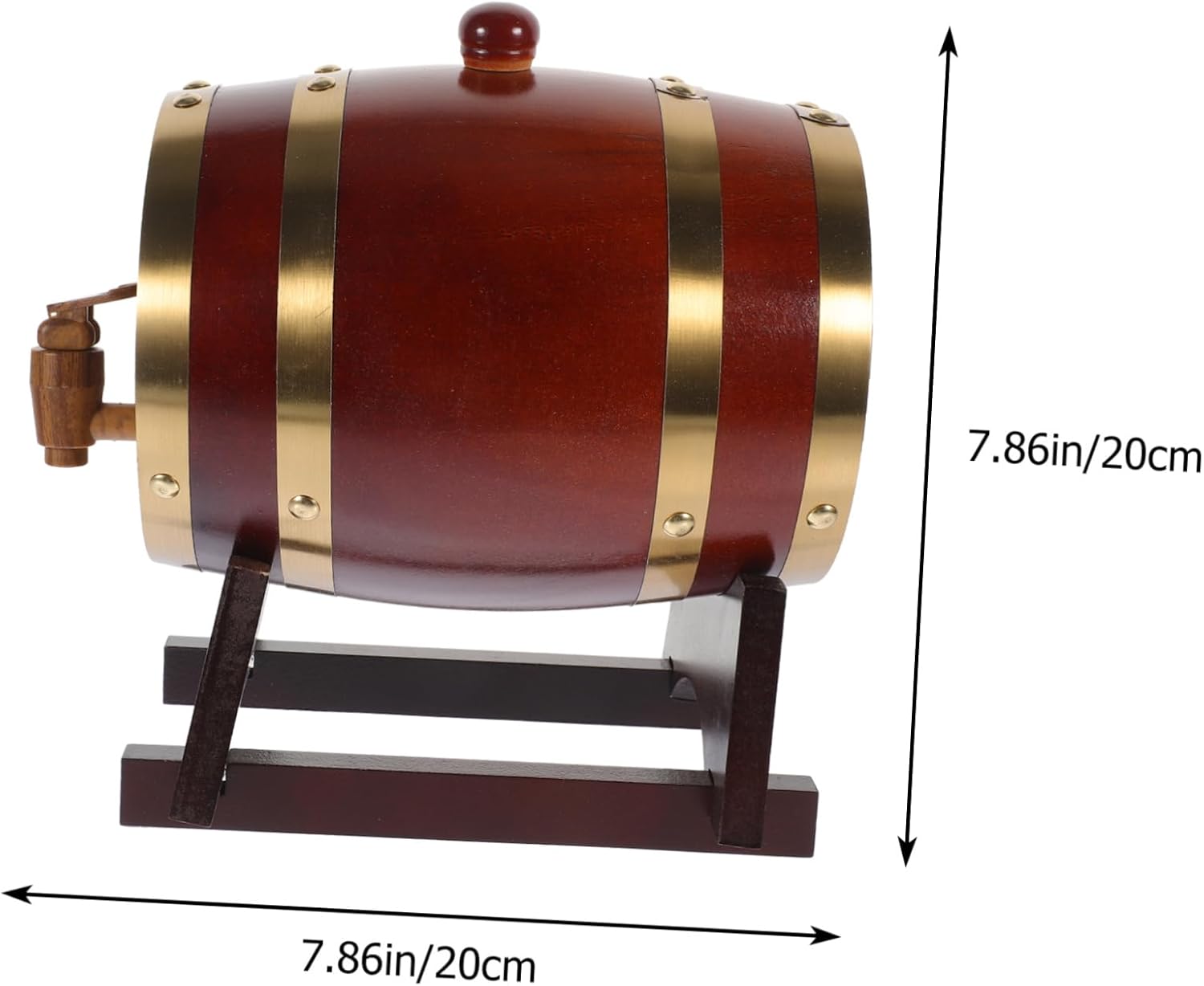 DECHOUS Wooden Wine Barrel Red Wine Storage Man Accessory French Barrel Design Decorative Aging