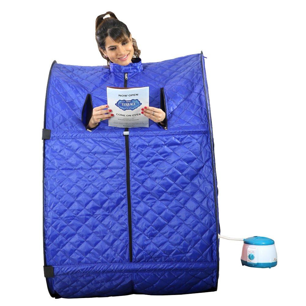 Kawachi Home Portable Steam Sauna Bath Panchkarma Swedan Blue 2