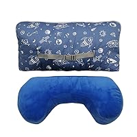 Vista 6 de Funda para carrito de compras para bebé/niño, acogedora funda para silla alta, nave espacial azul