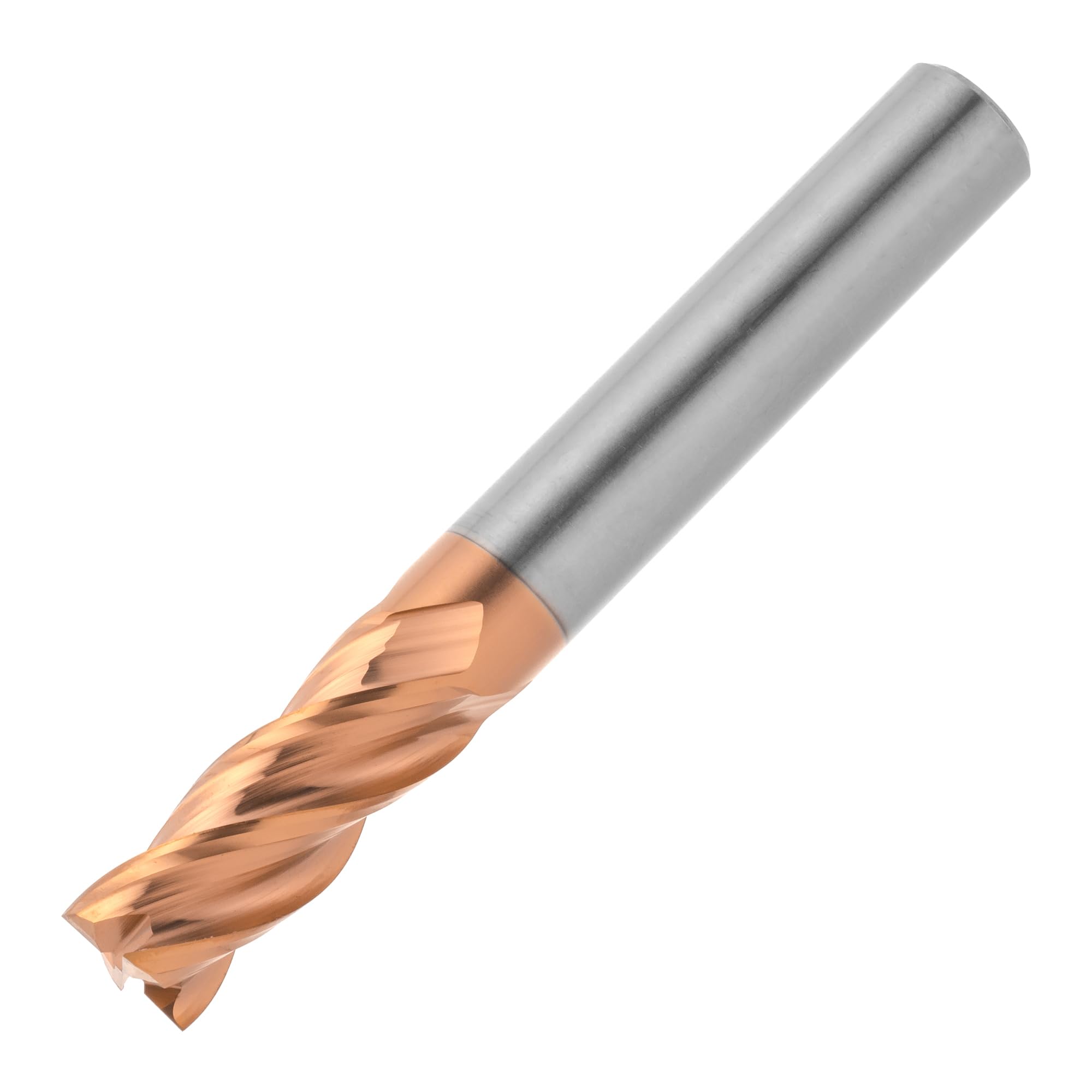 HALLMERS 10mm 4-Flute Upcut HRC 55 Carbide Square End Mill - 10mm Shank - 25mm Cutting Depth - CNC Router Bit Milling Wood Composite Plastics Aluminum Iron Steel