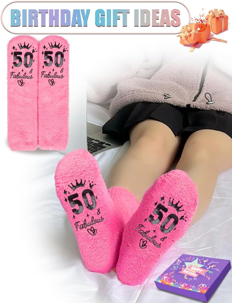 15th 16th 21th 40th 50th Birthday Gift Sock Ideas for Her Daughter - Unique Fuzzy Socks Gifts for Women Girl Him - Image 5