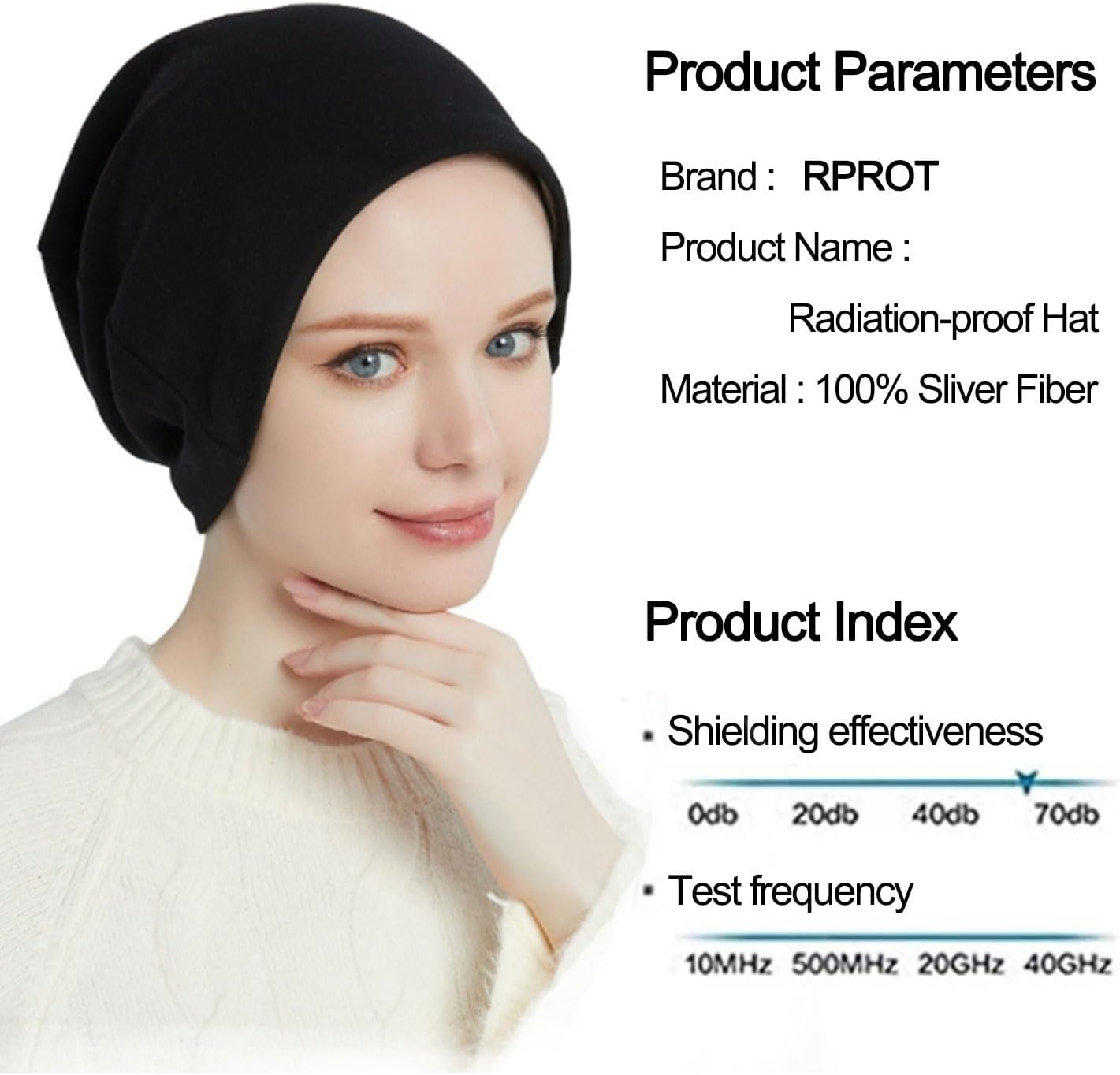 通用 Effective 99.99% Anti Radiation Cap Multicolor EMF Protection Hat Shielding Cell WiFi 5G RF Hat 50-60cm/19.6-23.6 in - Image 4