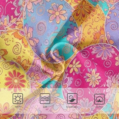 Cotton Toddler Underwear Floral Colorful Cartoon Easter Eggs Floral Little Girl Panties Durable Underpants Briefs 2t3