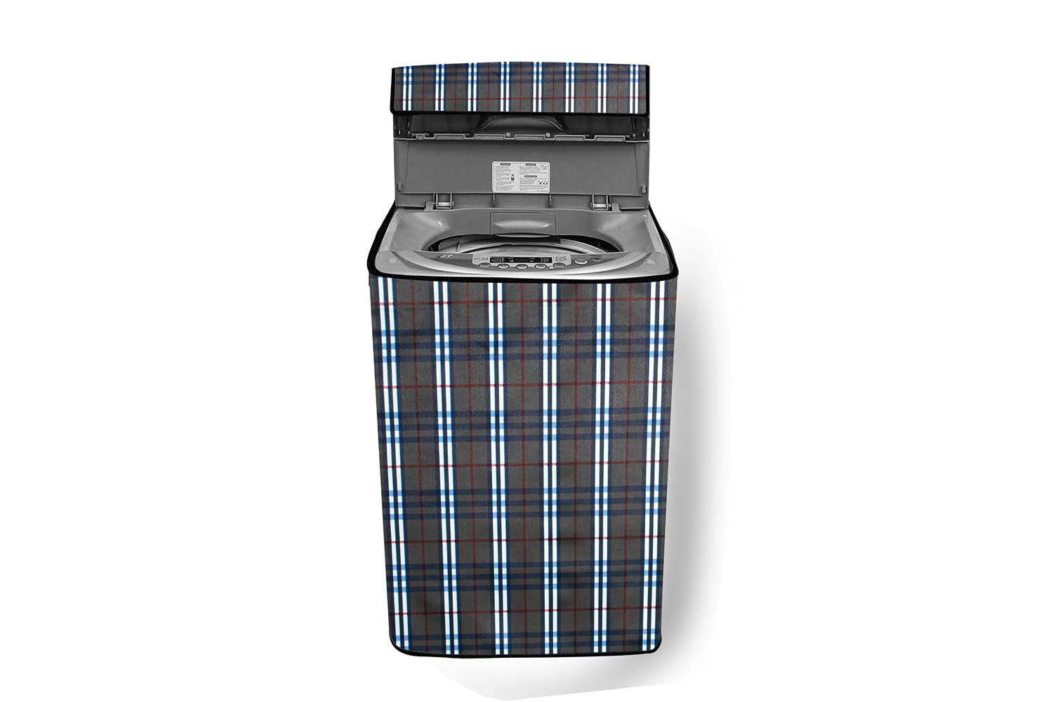 Stylista Washing Machine Cover Compatible for Godrej 7 KG Fully-Automatic Top Loading WT EON 700 A Gp Gr, Pattern Grey