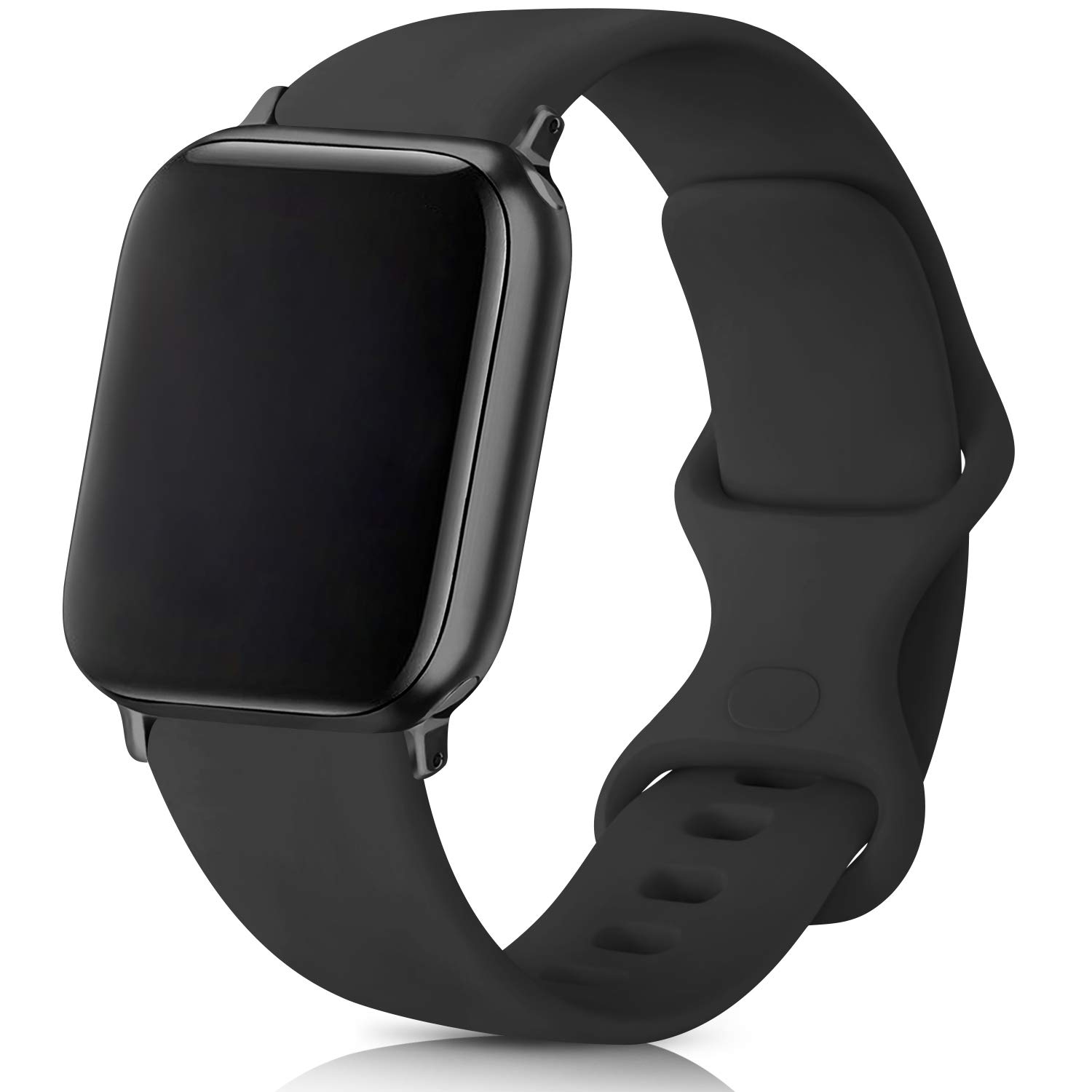 ATUP Sport Band Compatible with for Apple Watch Band 44mm 40mm 42mm 38mm, Soft Silicone Strap Replacement iWatch Bands for Apple Watch Series 4, Series 3, Series 2, Series 1 S/M M/L (Black, 38mm/40mm-S/M)