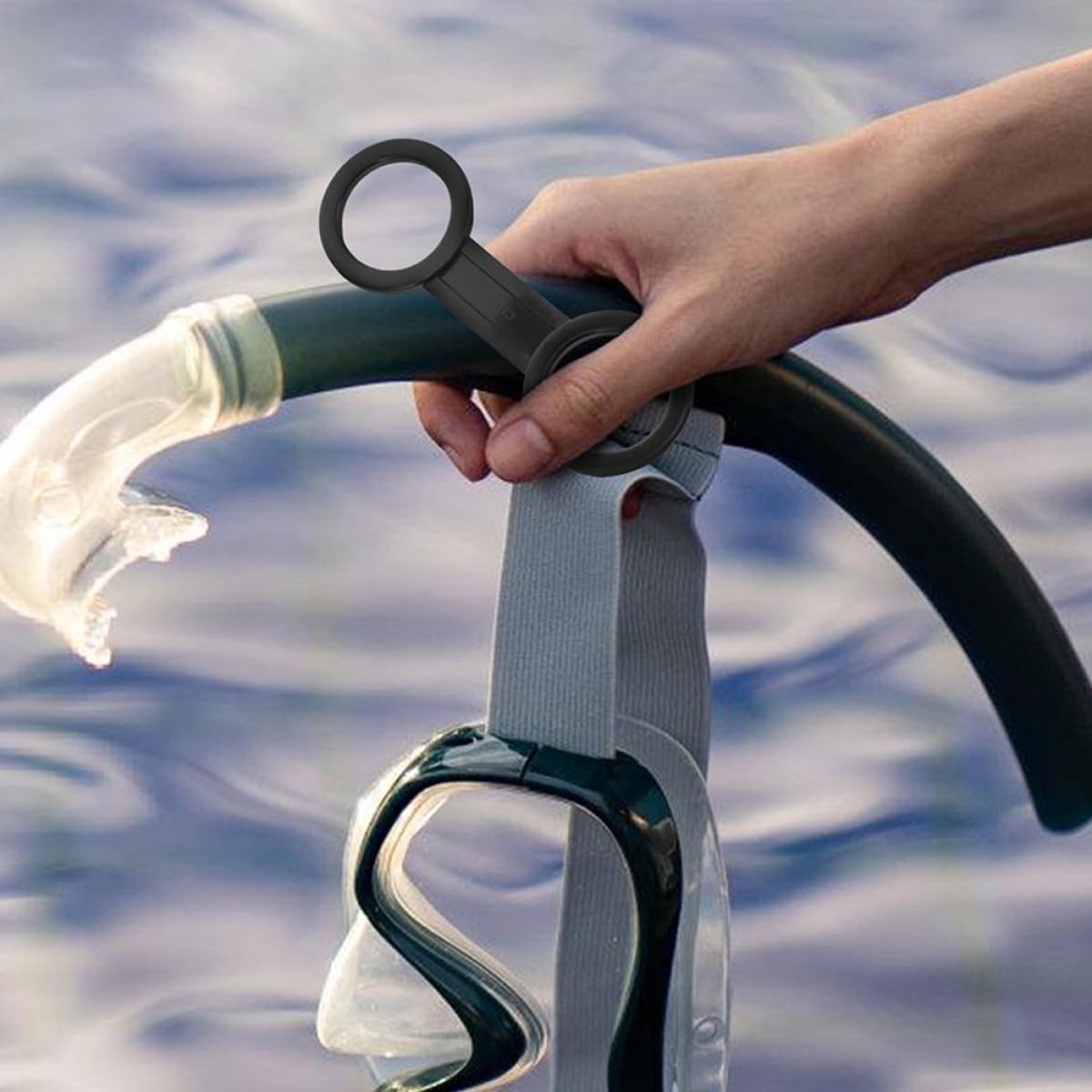YARNOW Clips de Fijación para Buceo 10 Piezas, Soporte de Silicona para Correa de Máscara de Snorkel, Clip Plástico para Tubo, Accesorios para Equipo de Snorkel, Uso en Deportes