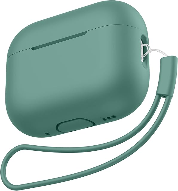 OULUOQI Soft Silicone Skin Cover Shock-Absorbing Protective Case for Apple AirPods Pro 2nd Generation 2022 [Front LED Visible]
