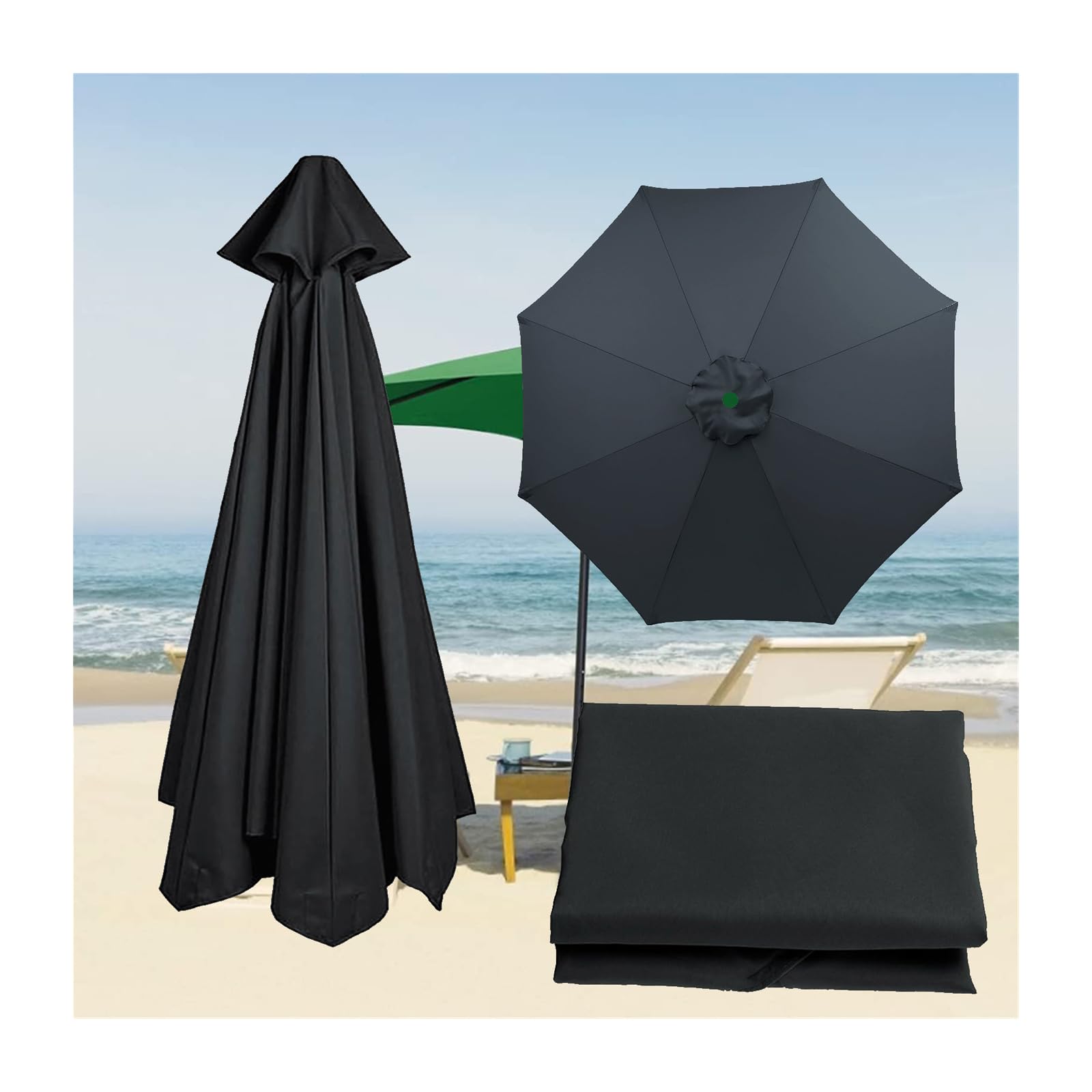 KDQRMVV 3.5m cantilever parasol canopy replacement 8 Ribs