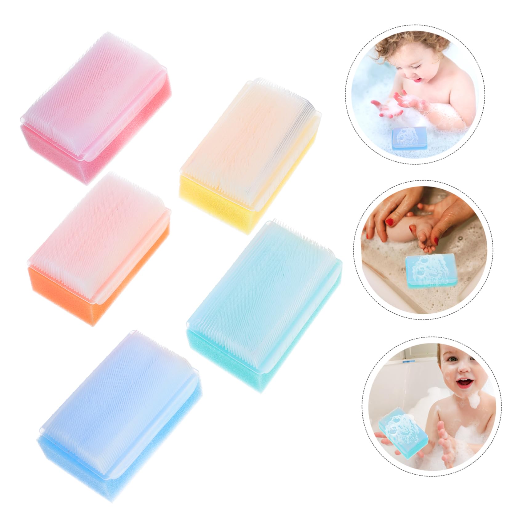 VALICLUD 4 Set Pennello Di Spugna Di Allenamento Tattile Bagno Del Macchia Neonato Sensibile Vasca Da Bagno Per Spazzola Per Spugna Da Bagno Pp 5 Pezzi*4