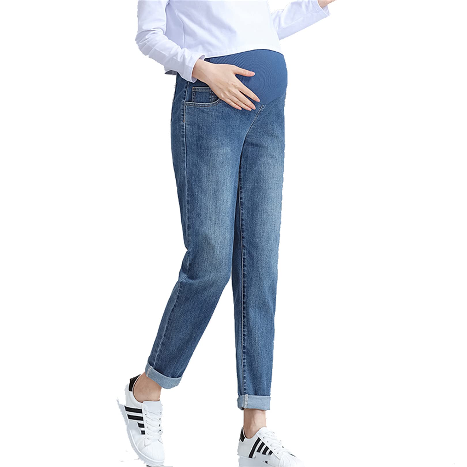 SXHEYUY Jeggings Premamá, Vaqueros Cintura Alta La Prenda Esencial para Tu Guardarropa De Embarazada