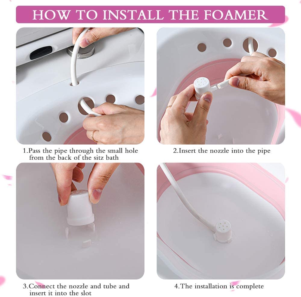 Wrdlosy Sitz Bath, Sitz Bath for Postpartum Care, Pain Relief, Yoni