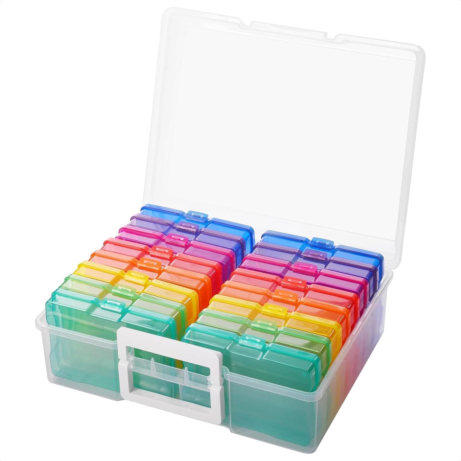 Gbivbe Boite Rangement Photos 4" X 6", 10 Intérieurs Boite De Rangement