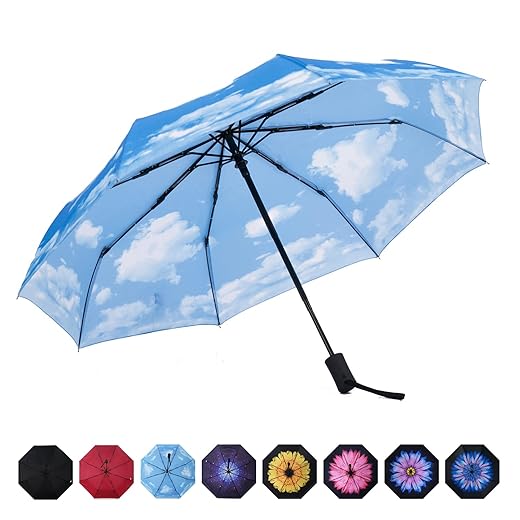 SY COMPACT Travel Umbrella Windproof Automatic Umbrellas Small Compact UV Sun Protection Factory Outlet Umbrella