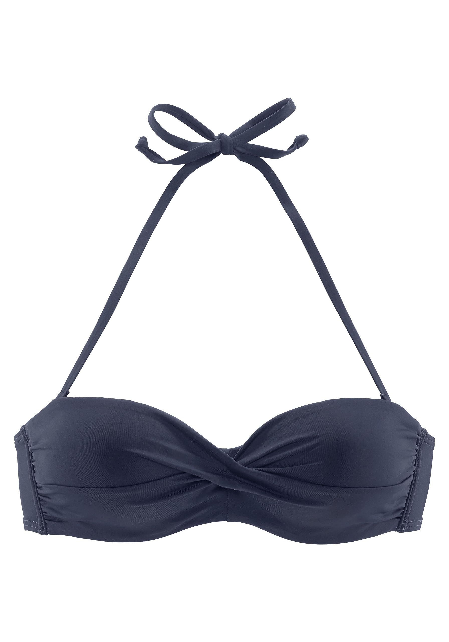 s.Oliver Damen Bügel-Bandeau-Bikini-Top mit wattierten Cups, in Cup A bis C mit herausnehmbaren Kissen, seitliche Stäbchen, abnehmbare Träger