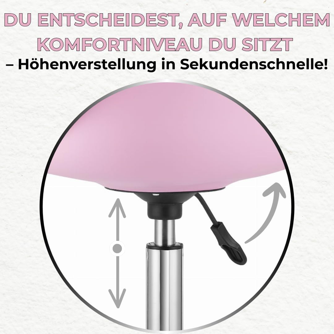 FORTENA vModernes Bürosystem: Schreibtisch und Drehstuhl in vielen Farbvarianten. Klappfunktion des Schreibtisches. (Stuhl, Rosa)