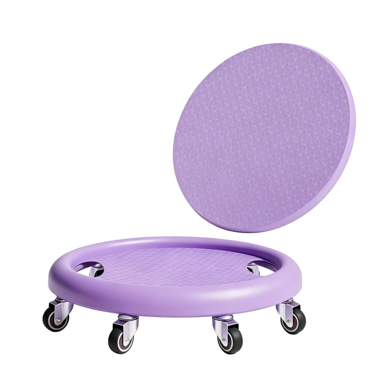 Bnf® Silent Wheels 6-Wheel Ab Roller Plate Anti-Slip Surface Gliding Disc Instructor 360 Rotation Abdominal Training Disc Full Body Workout for Women, Beginners, Home Gym, Living Room, Purple-image-46