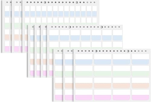 Miniatura 7 de 475 pestañas adhesivas, 10 hojas, 3 tamaños de pestañas divisorias, pestañas de índice escribibles, banderas de cinta reposicionables para libros