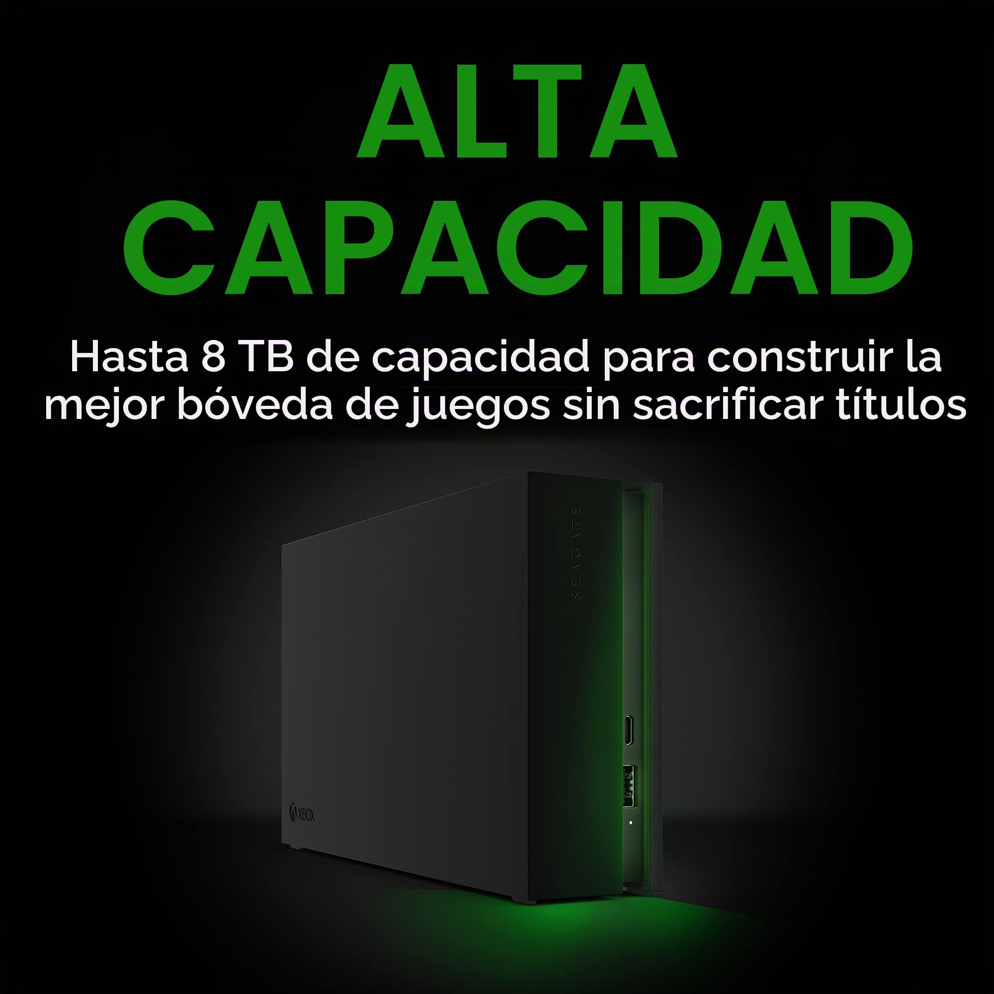 Seagate Game Drive Hub, 8TB, External Hard Drive Desktop, USB 3.2 Gen 1, Dual USB-C and USB-A ports,