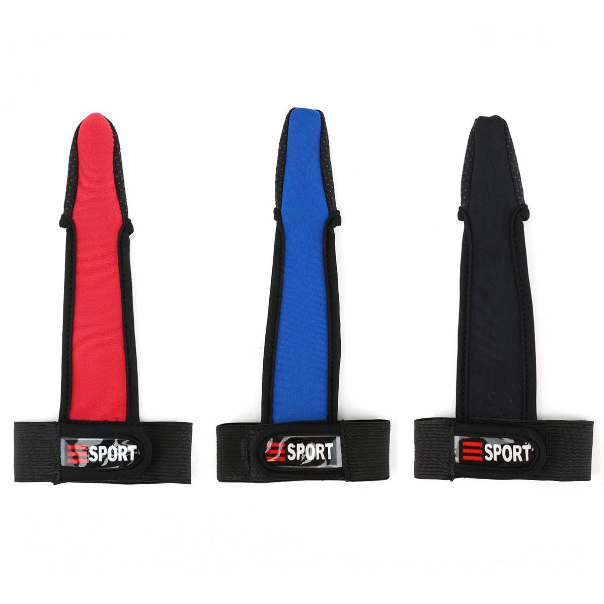 Bobozhong Men's Blue, Black, Red Fishing Gloves,3Pcs Fishing Single Finger Glove Professional Elastic Band Fishing Glove Anti Slip Stall Protector Glove For Fishing Sea Surf Outdoor Activities